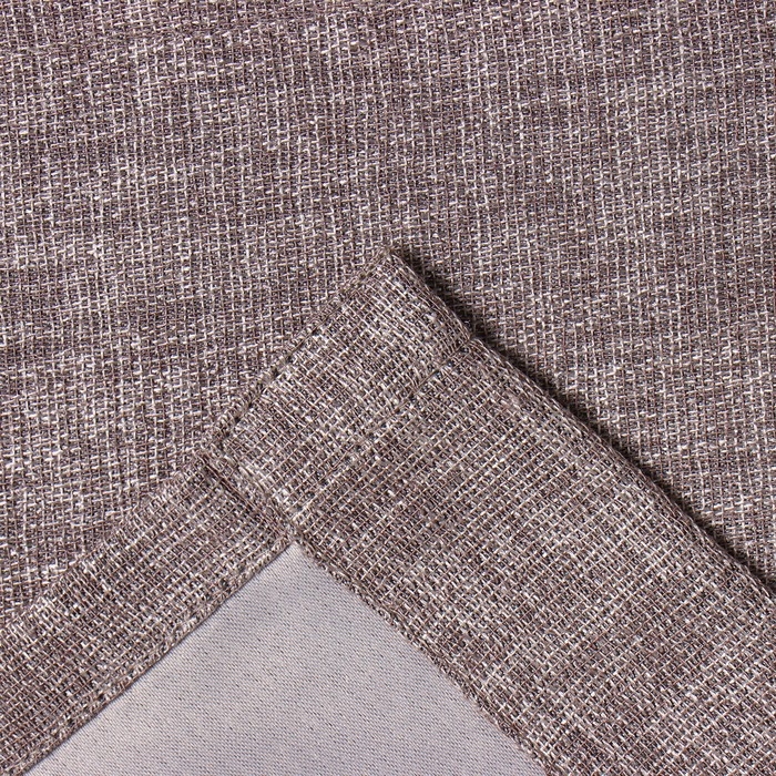 Штора портьерная Этель Natural 270*300 см, цв.серый, рогожка/блэкаут, пл. 275 г/м2