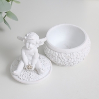 Шкатулка полистоун "Белоснежный ангел в цветах" МИКС 7х7х9 см Шкатулка полистоун "Белоснежный ангел в цветах" МИКС 7х7х9 см