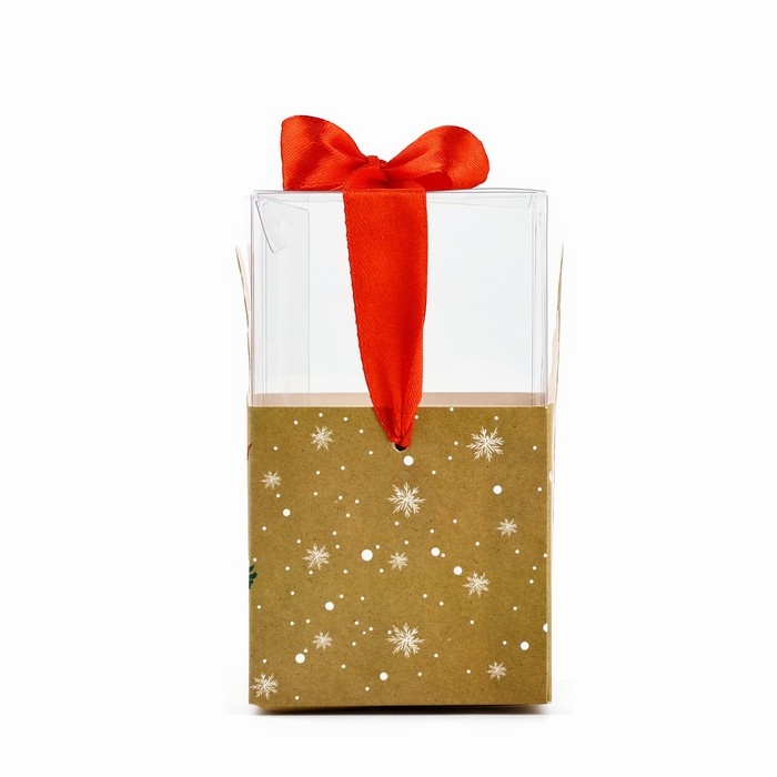 Коробка подарочная новогодняя складная &laquo;Весёлого Нового года!&raquo;, 7 х 12 х 7 см, Новый год