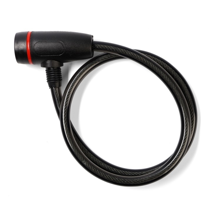 Замок навесной велосипедный LOCKLAND, 10х800 мм, перфорированный ключ с пластиковой ручкой Замок навесной велосипедный LOCKLAND, 10х800 мм, перфорированный ключ с пластиковой ручкой