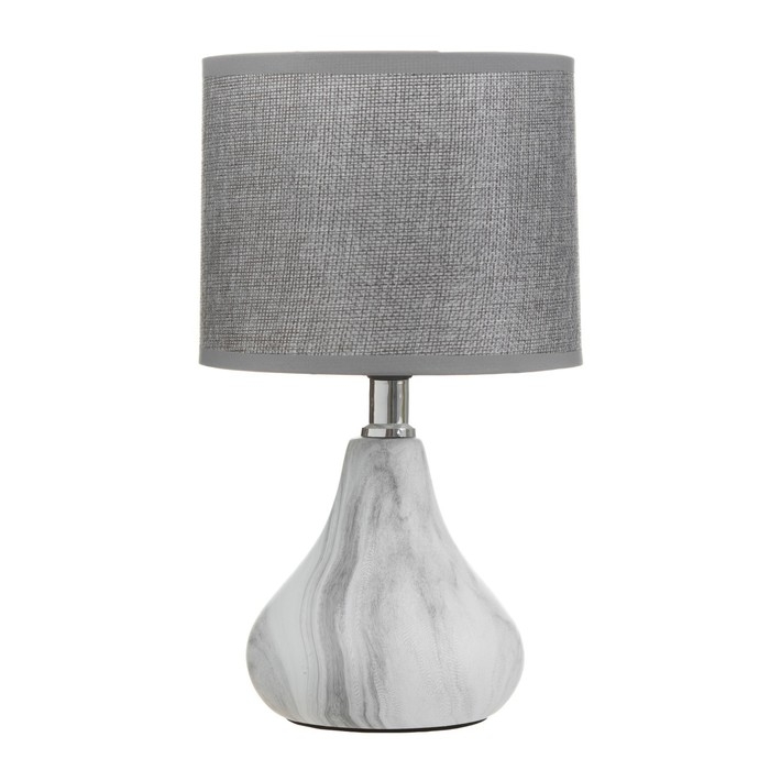 Настольная лампа Настольная лампа "Канон" 1хE14 белый-серый 15х15х28 см RISALUX