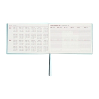 Еженедельник датированный 2025 года, 181х127 мм, 64 листа ESCALADA, мягкая обложка из искусственной кожи, блинтовое тиснение, кремовый блок 70 г/м&sup2;, зелёный