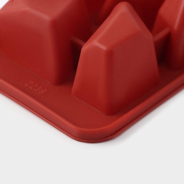 Форма для льда Доляна &laquo;Дроблёный лёд&raquo;, силикон, 23,5&times;7&times;2,5 см, 15 ячеек (3,8&times;2,5 см), цвет МИКС