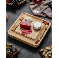 Набор для подачи сыра &laquo;Маасдам&raquo;, 4 ножа, бамбук