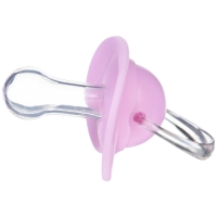 Соска - пустышка силиконовая классическая, от 3 мес., с колпачком, цвет розовый