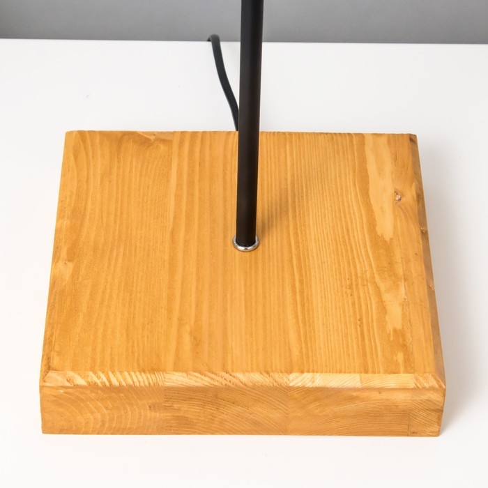 Лампа настольная "Хью-1" коричневый/черный 20х20х55см RISALUX