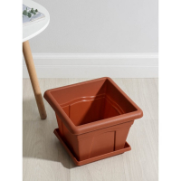 Горшок с поддоном &laquo;Квадро&raquo;, 8,1 л, цвет терракотовый