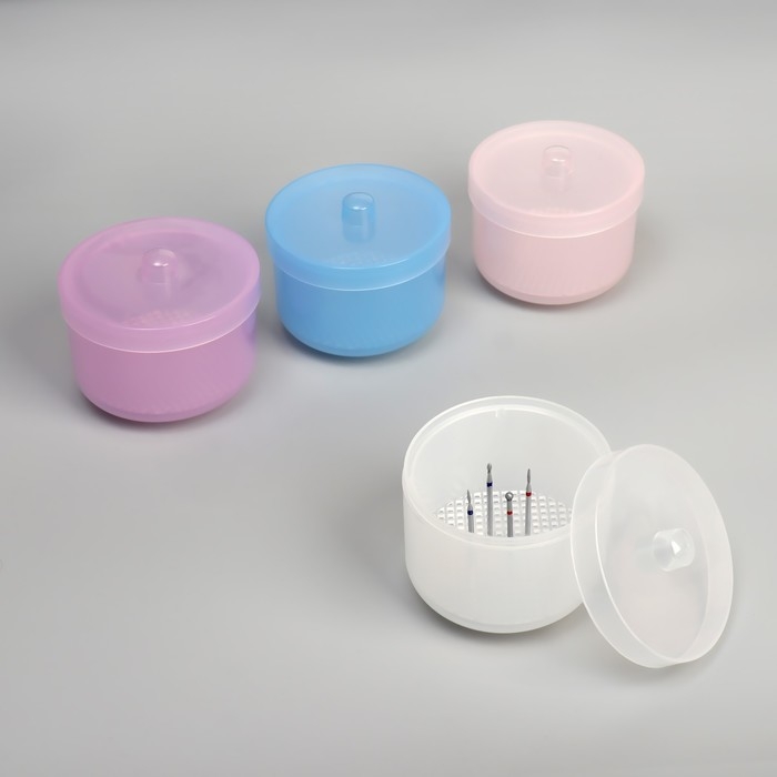 Контейнер для дезинфекции фрез, в картонной коробке, 6,5 &times; 8,5 см, цвет МИКС