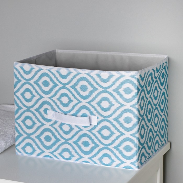 Короб для хранения Доляна &laquo;Лагуна&raquo;, 37&times;27&times;27 см, цвет бирюзовый