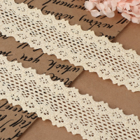 Кружево вязаное, 45 мм &times; 10 &plusmn; 1 м, цвет бежевый