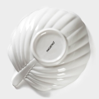 Салатник фарфоровый Magistro «Лист Бланш», 550 мл, 20,5×17 см, цвет белый Салатник фарфоровый Magistro «Лист Бланш», 550 мл, 20,5×17 см, цвет белый