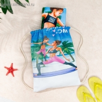 Полотенце пляжное в сумке Этель &laquo;Yoga mom&raquo; 70х140 см, микрофибра
