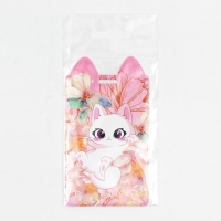 Чехол для бейджа &laquo;Котик в цветах&raquo;, 11,6 х 6,6 см