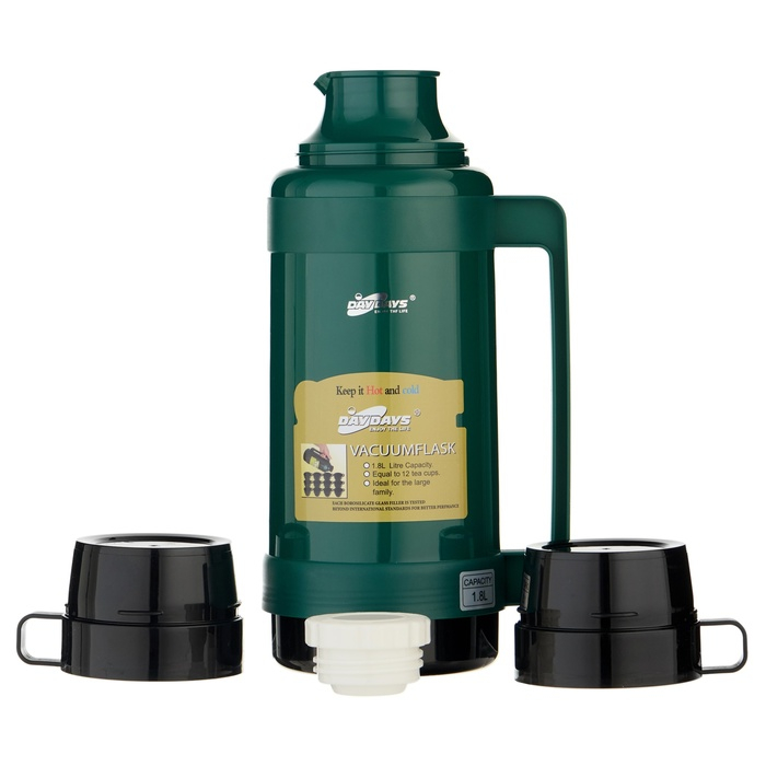 Термос 1.8 л, со стеклянной колбой, 12 х 36 см, зеленый Термос 1.8 л, со стеклянной колбой, 12 х 36 см, зеленый