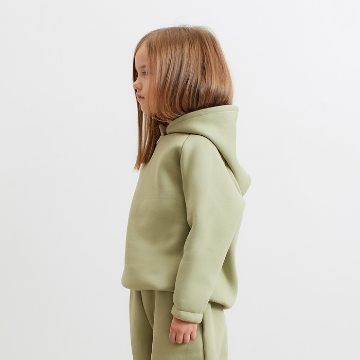 Худи детское MINAKU: Basic Line KIDS цвет оливковый, рост 122
