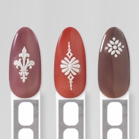 Наклейки для ногтей &laquo;Арабеска&raquo;, объёмные, цвет белый