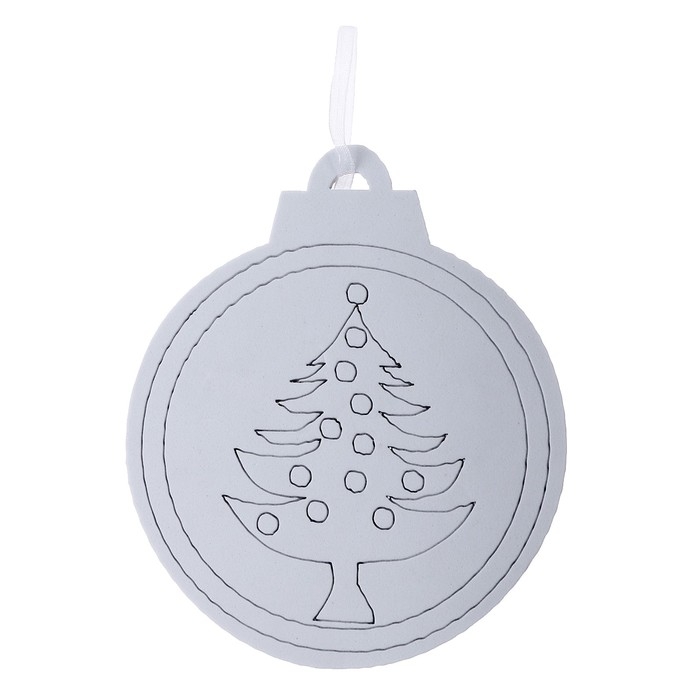 Ёлочное украшение под раскраску «Ель» 4 шт., кисть Ёлочное украшение под раскраску «Ель» 4 шт., кисть