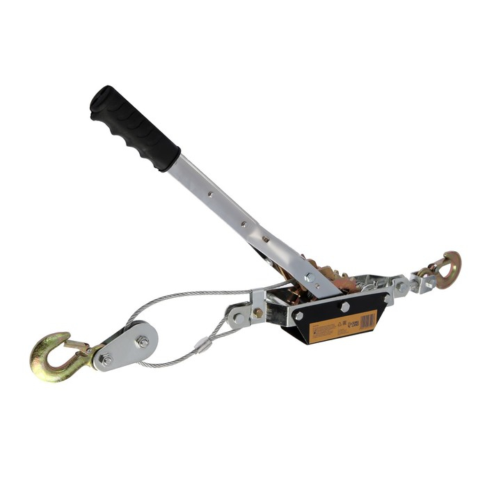 Лебедка рычажная ТУНДРА, двойное храповое колесо, тяга 2 т (подъем 0.8 т), трос 2 метра Лебедка рычажная ТУНДРА, двойное храповое колесо, тяга 2 т (подъем 0.8 т), трос 2 метра