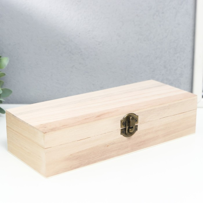 Шкатулка дерево под роспись Шкатулка дерево под роспись "Прямоугольная с крючком" 24х9,5х6 см