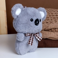 Мягкая игрушка "Коала" с бантиком, 20 см, цвет серый Мягкая игрушка "Коала" с бантиком, 20 см, цвет серый