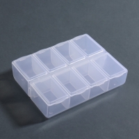 Органайзер для декора, 8 секций, размер 11 × 9 × 2,8 см, цвет МИКС Органайзер для декора, 8 секций, размер 11 × 9 × 2,8 см, цвет МИКС