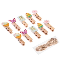 Прищепки декоративные «Пасхальные прищепки» набор 10 шт., 1.5 × 12 × 14 см Прищепки декоративные «Пасхальные прищепки» набор 10 шт., 1.5 × 12 × 14 см