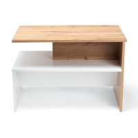 Стол Парус, 800х500х550, Белый/ дуб вотан