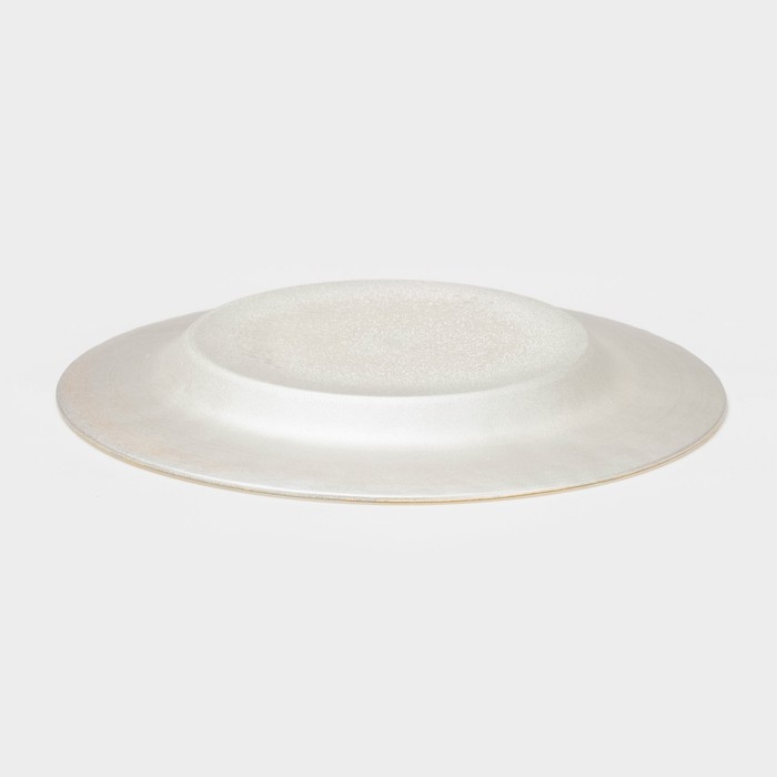 Тарелка стеклянная &laquo;Комета&raquo;, d=21 см, цвет белое золото