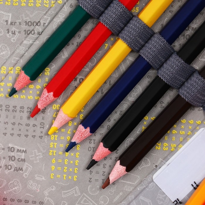 Пенал 1 секция, 115 х 205 мм, с наполнением 16 предметов, Calligrata Пенал 1 секция, 115 х 205 мм, с наполнением 16 предметов, Calligrata "Сиба-ину" ламинированный картон, 30П26/set