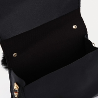 Сумка детская для девочки на магните, цвет чёрный