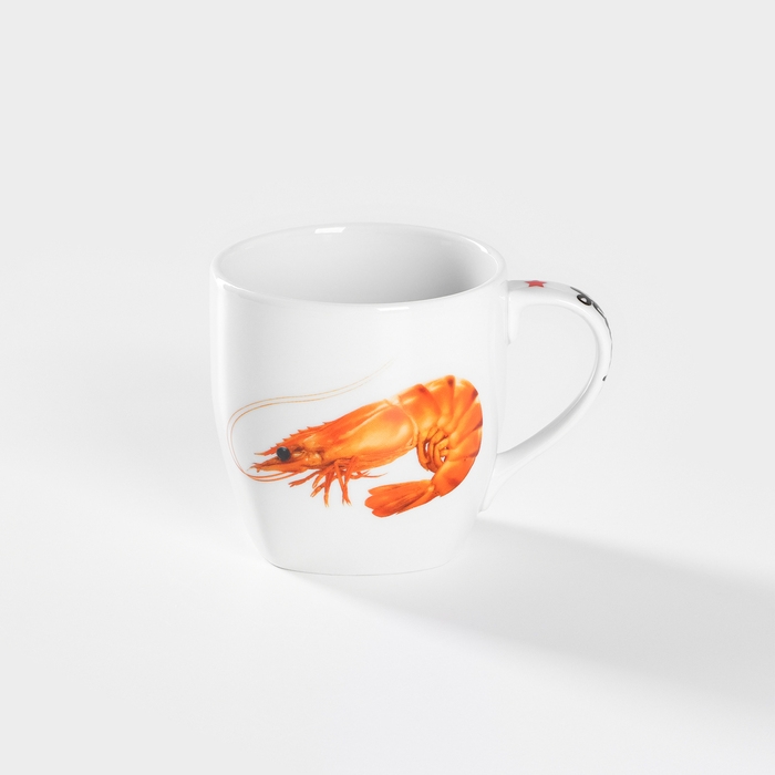 Кружка фарфоровая Seaife, 400 мл, рисунок микс