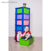 Комод детский №17, 5 секций, цвет синий