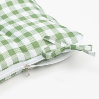 Сидушка на стул Этель "Клетка" 40х40 см, цв. зелёный, 100% полиэстер