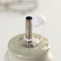 Набор керамический для специй и масел &laquo;Домик в деревне&raquo;, 4 предмета: солонка 115 мл, перечница 115 мл, бутыль для масла 350 мл, бутыль для уксуса 350 мл