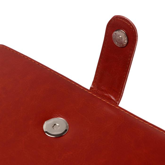 Органайзер А5, 100 листов в линейку, обложка ПВХ с хлястиком, коричневый Органайзер А5, 100 листов в линейку, обложка ПВХ с хлястиком, коричневый