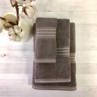 Полотенце махровое Лондон 50х90 см, серо-коричневый, 100% хлопок , 430г/м Полотенце махровое Лондон 50х90 см, серо-коричневый, 100% хлопок , 430г/м