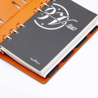 Ежедневник недатированный А5, 120 листов на кольцах FIRENZE, обложка искусственная кожа, блок 70г/м2, серый