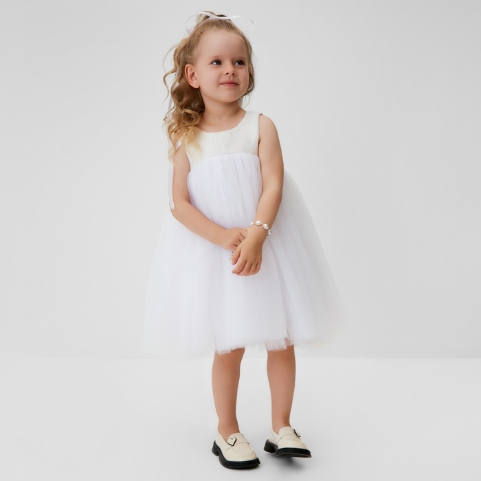 Платье для девочки MINAKU: PartyDress цвет белый, рост 116