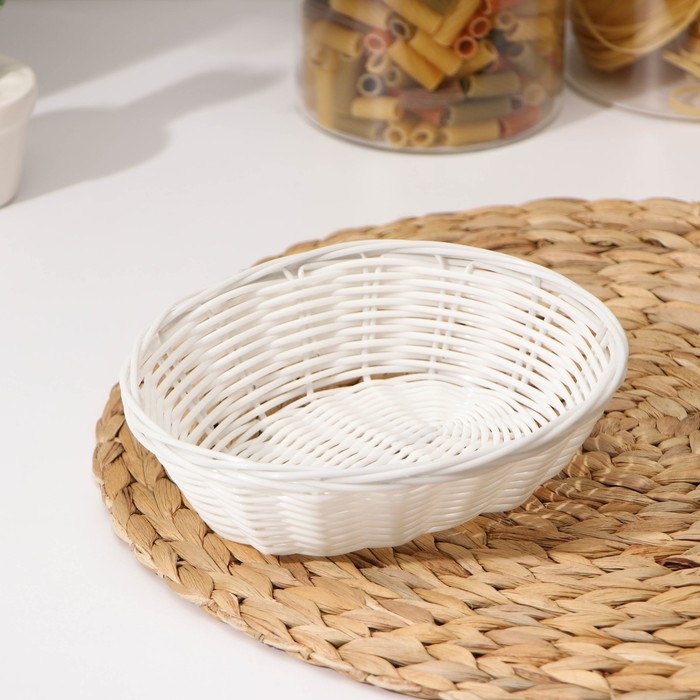 Корзинка для подачи Доляна &laquo;Молоко&raquo;, 18&times;13&times;5 см, цвет белый