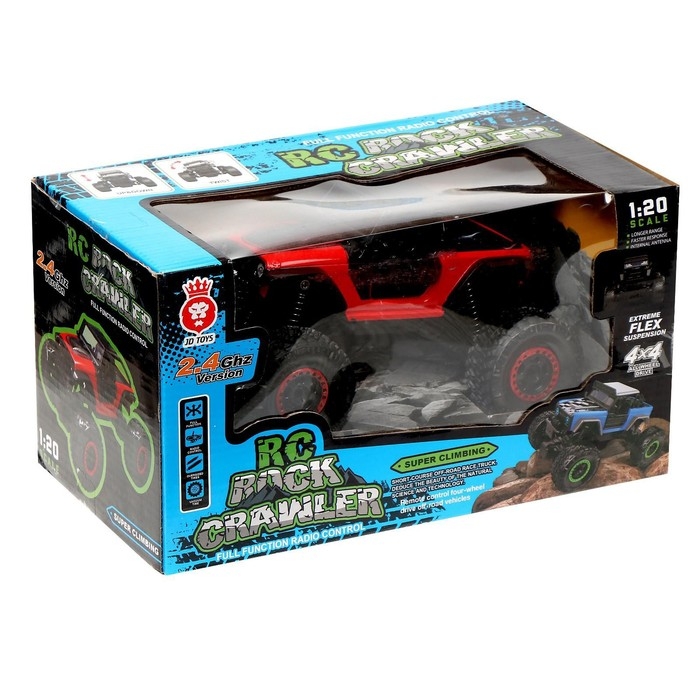 Джип радиоуправляемый &laquo;Краулер&raquo;, 1:22, задний привод, работает от аккумулятора, цвет красный