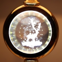 Настольная лампа с подсветкой "Рунди" Е27 40Вт золото 24х24х41 см Настольная лампа с подсветкой "Рунди" Е27 40Вт золото 24х24х41 см