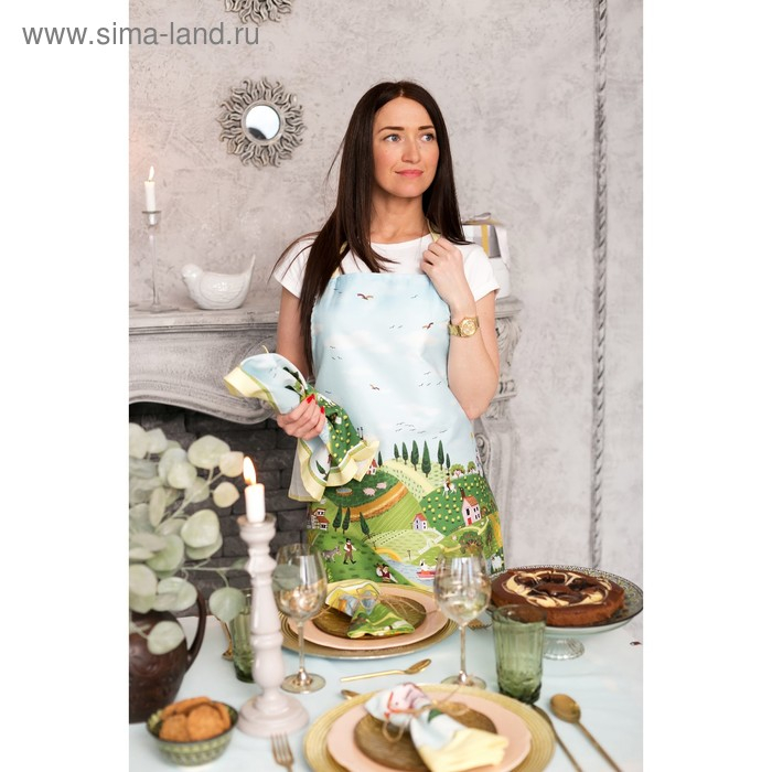 Набор столовый "Этель" Тоскана, скатерть 180х150 см, салф. 40х40 см-8шт, 100% хл