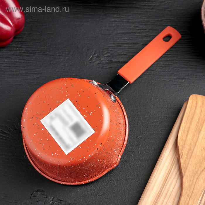 Ковш «Мрамор светлый», 450 мл, силиконовая ручка, антипригарное покрытие, цвет МИКС Ковш «Мрамор светлый», 450 мл, силиконовая ручка, антипригарное покрытие, цвет МИКС