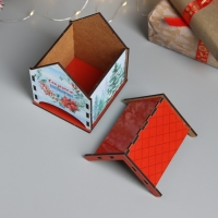 Новогодний чайный домик "Сказочного благополучия" 10,5х9,5х12 см Новогодний чайный домик "Сказочного благополучия" 10,5х9,5х12 см