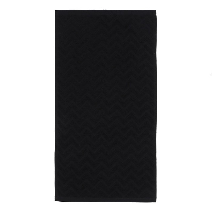 Полотенце махровое LoveLife Zig-Zag, 70х130 см, цвет чёрный, 100% хл, 450 гр/м2