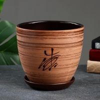 Набор горшков "Восток" 0,4; 1; 2,5; 5 л., коричневый Набор горшков "Восток" 0,4; 1; 2,5; 5 л., коричневый