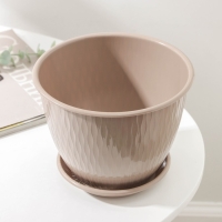 Цветочный горшок с поддоном &laquo;Корсика&raquo;, 1,8 л, d=17, цвет фраппе