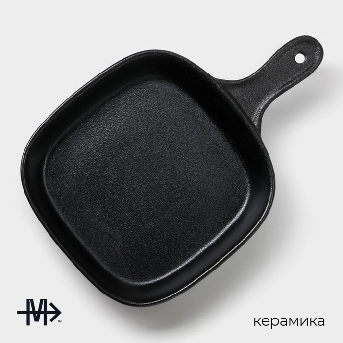 Блюдо керамическое для подачи Magistro Carbon, 28×19×4 см, цвет чёрный Блюдо керамическое для подачи Magistro Carbon, 28×19×4 см, цвет чёрный