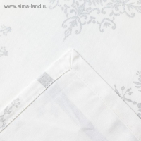 Скатерть "Этель" Серебряные снежинки 149х110+/- 3см, 100% хлопок, 190г/м2