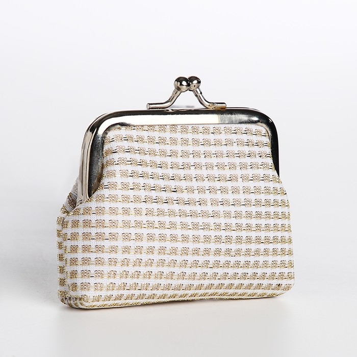 Кошелёк женский на фермуаре, цвет золотой